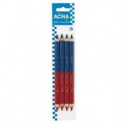 LOTE 4 LAPICES AZUL ROJO...