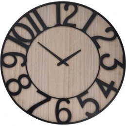 RELOJ PARED MADERA/METAL...