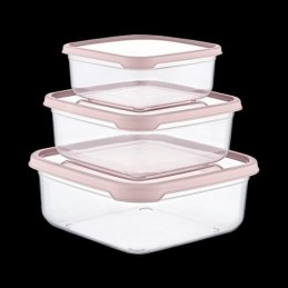 SET 3 TUPPER CUADRADO ROSA...